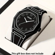 Preppy Style Quartz Wrist Watch - Round Dial, Electronic Drive, Silicone Strap, Unisex