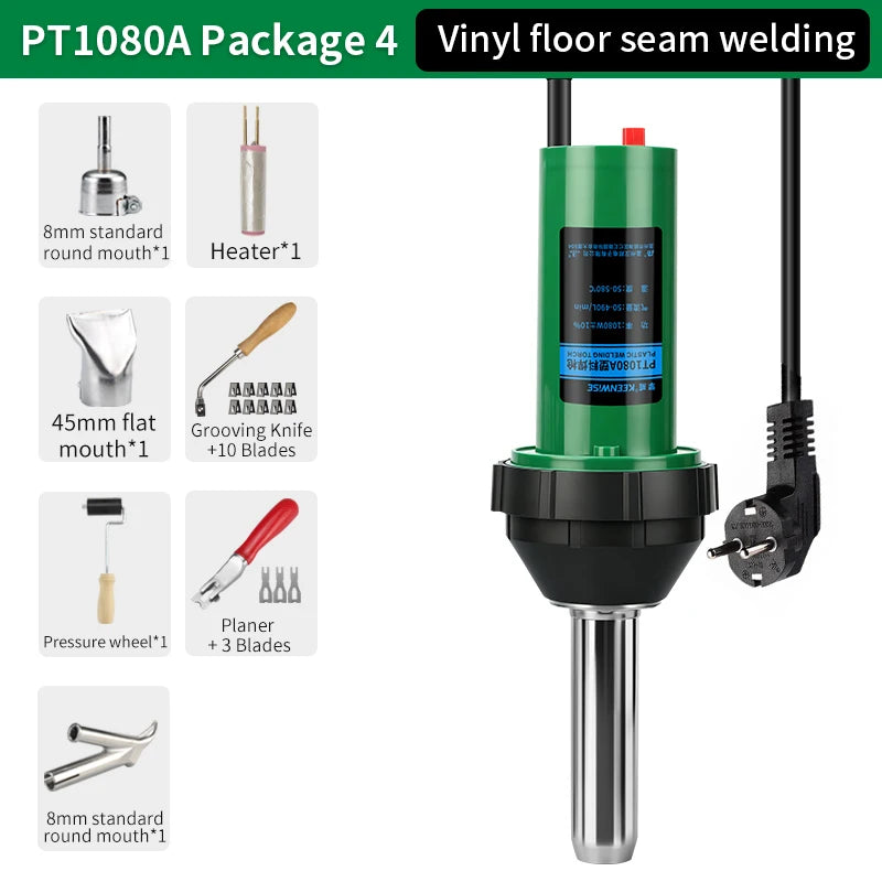 220V 1080W Hot Air Welding Gun Equipment Pvc Integrated Plastic Welding Gun For PPR PVC Plastic Flooring Welding & Repairs