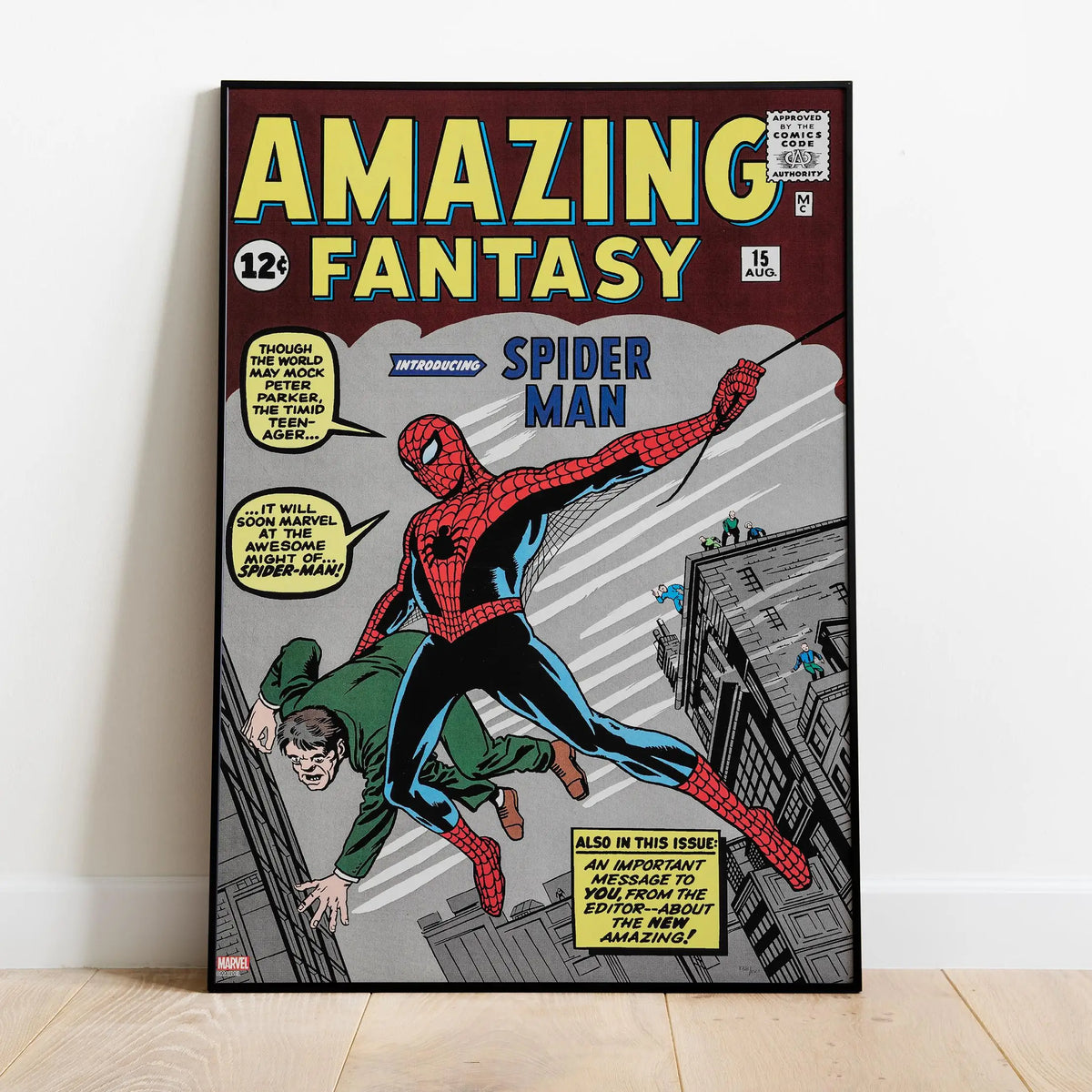 Spider Man Comic Book Covers Poster, Comics Print, Wall Art, Gift for Animation Fans