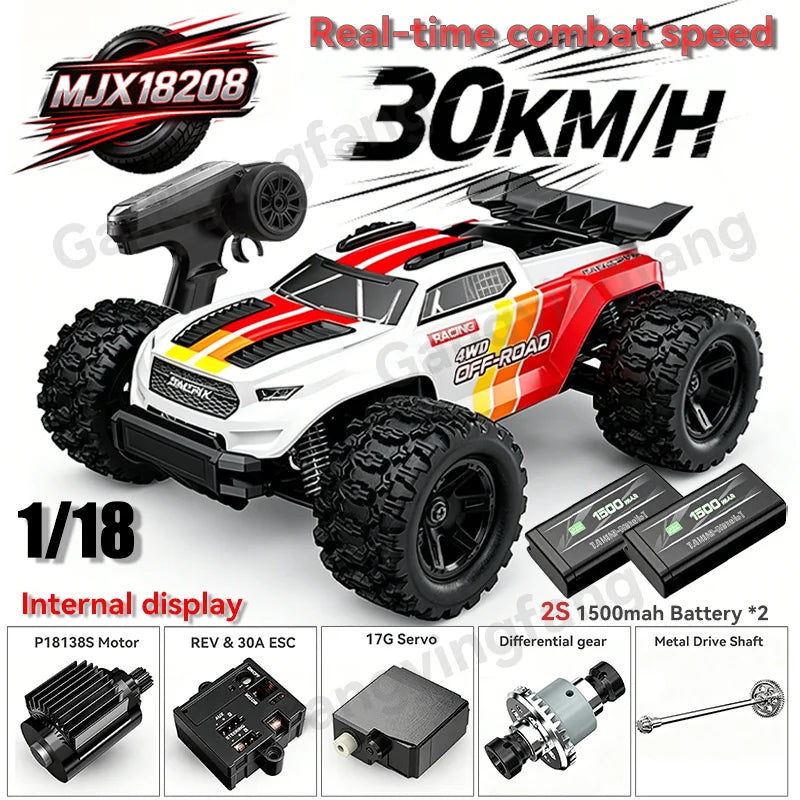 HYPER GO MJX14303 14304 1/14 Scale Brushless RC Car 2.4G Remote Control 45km/h High Speed Off-road 4WD RC Truck Hobby Toy