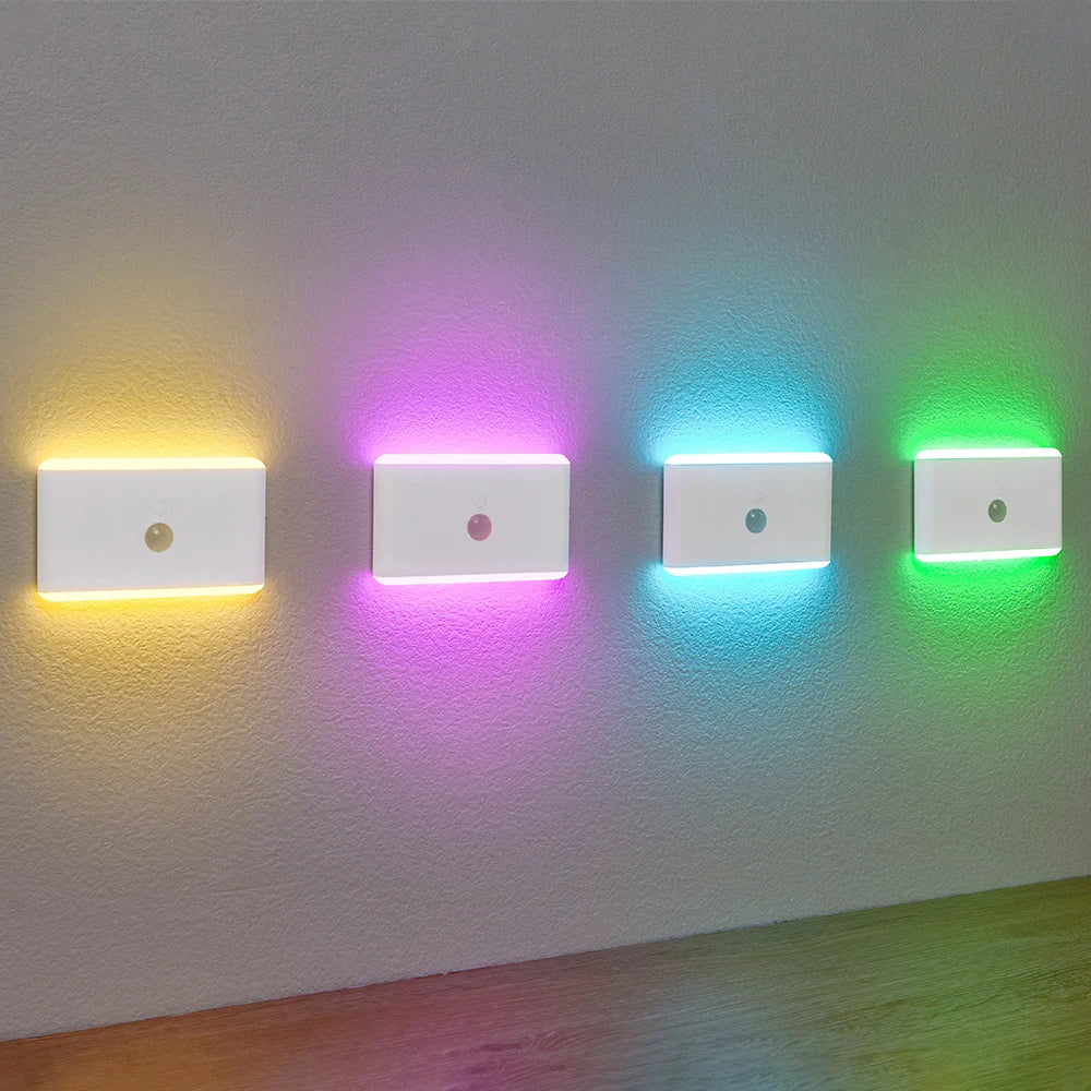 Light up your nights with this LED motion sensor night light—featuring 3 dimmable modes, perfect for stairs and indoor use with battery power!