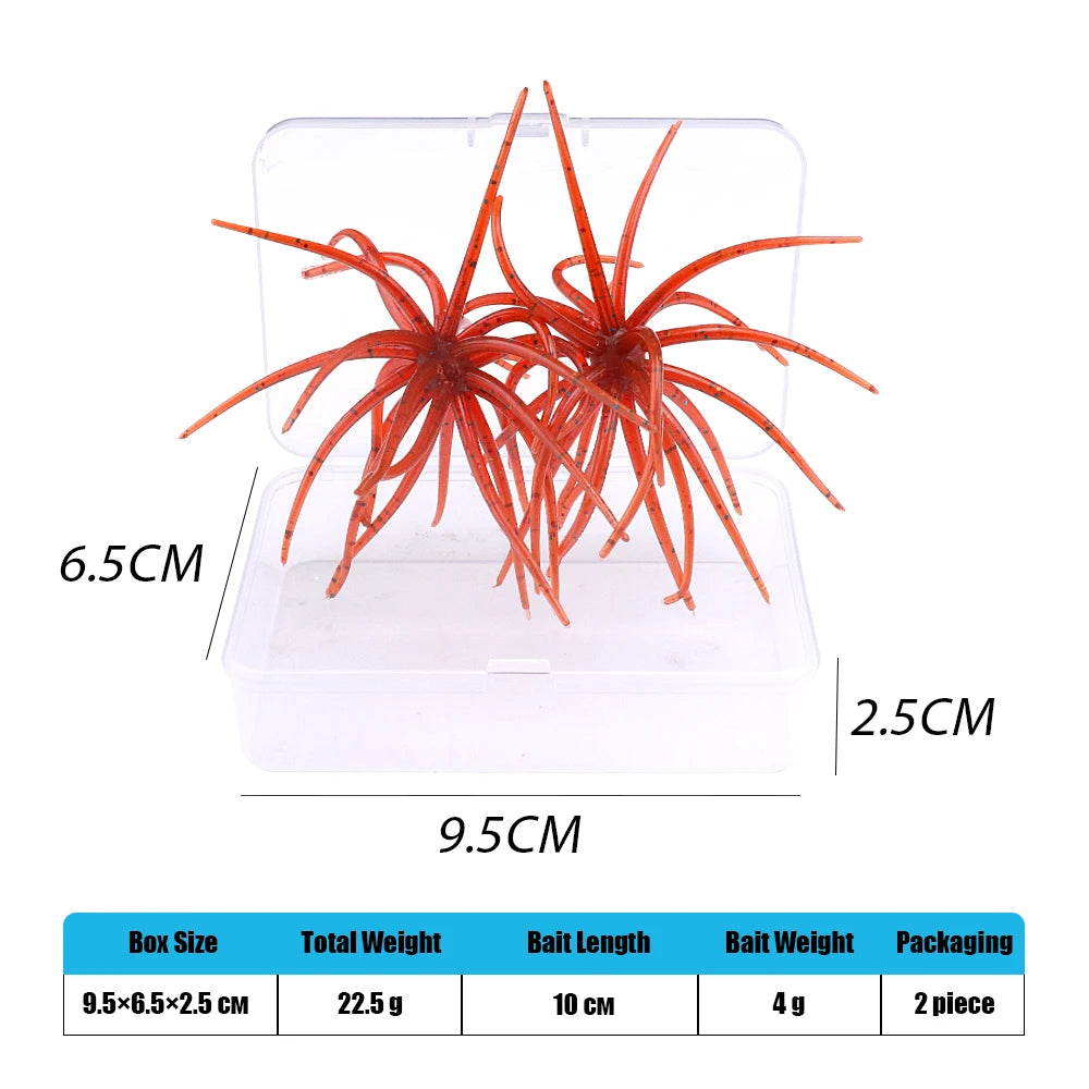 TREHOOK TPE Sea Urchin Soft Fishing Lure 9cm 4g 11cm 9g Silicone Bait for Bream Bass Pike Tilapia Winter Fishing