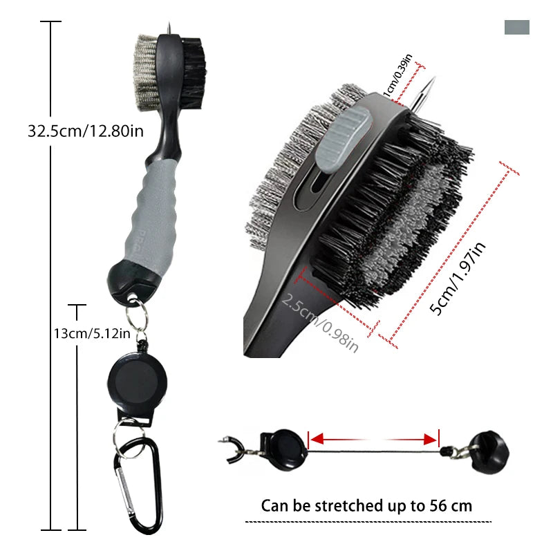 Golf Club Cleaner Golf Cleaning Brush With Carabiner Groove Sharpener Cleaner Multi Style Golf  Sports Accessories Drop Ship