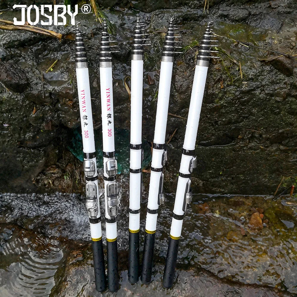 BAKAWA Ultralight Portable Telescopic Feeder Carbon Fiber Fishing Rod Spinning For Saltwater/Freshwater 3.0/2.7/2.4/2.1/1.8/1.5M