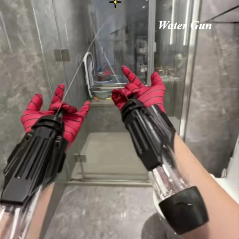 Spider Wrist Press Water Gun Summer Shooting Water Toy Plastic with Gloves Christmas Gift for Children Cosplay Props Games