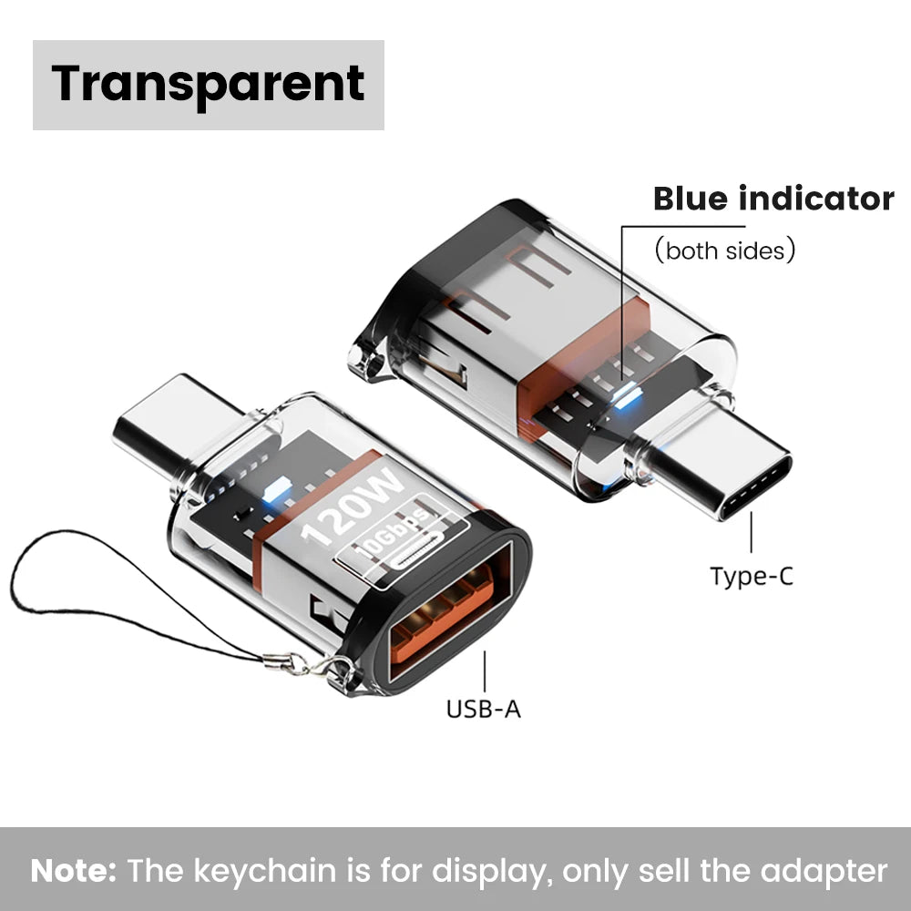 Type C To USB A OTG Adapter USB 3.2 to Type C Fast Charging Connector For iPhone 15 16 Macbook iPad Huawei P60Xiaomi