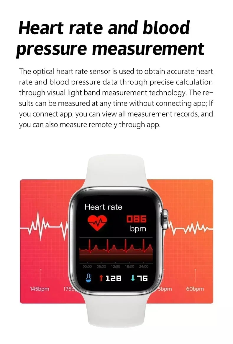 Stay connected and track your health with this stylish smartwatch for men and women—compatible with Android and iOS!