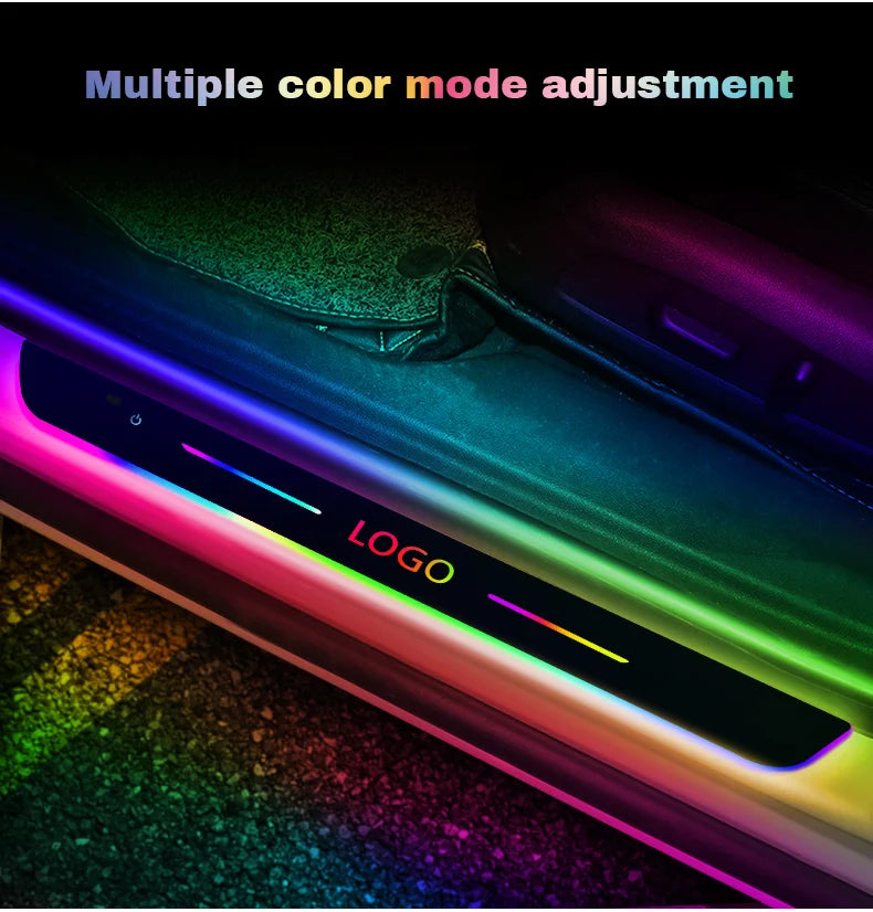 Customized For BYD Atto 3 EV yuan song han 2022 2023 Car Welcome Door illuminated Sill Light Logo Lamp LED Car Pedal Decoration