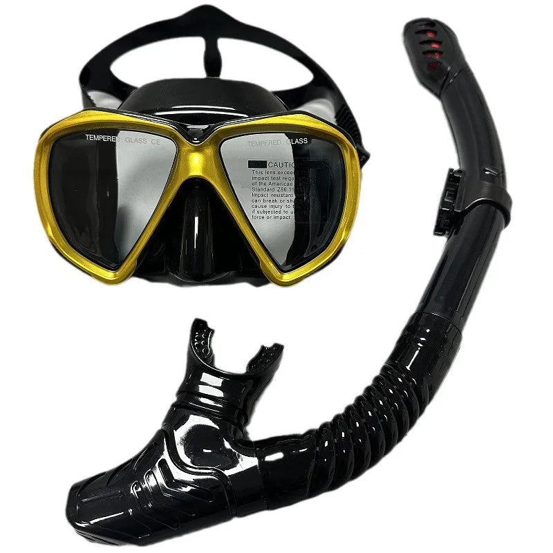 QYQ Professional Scuba Diving Masks Snorkeling Set Adult Silicone Skirt  Goggles Glasses Diving Mask
