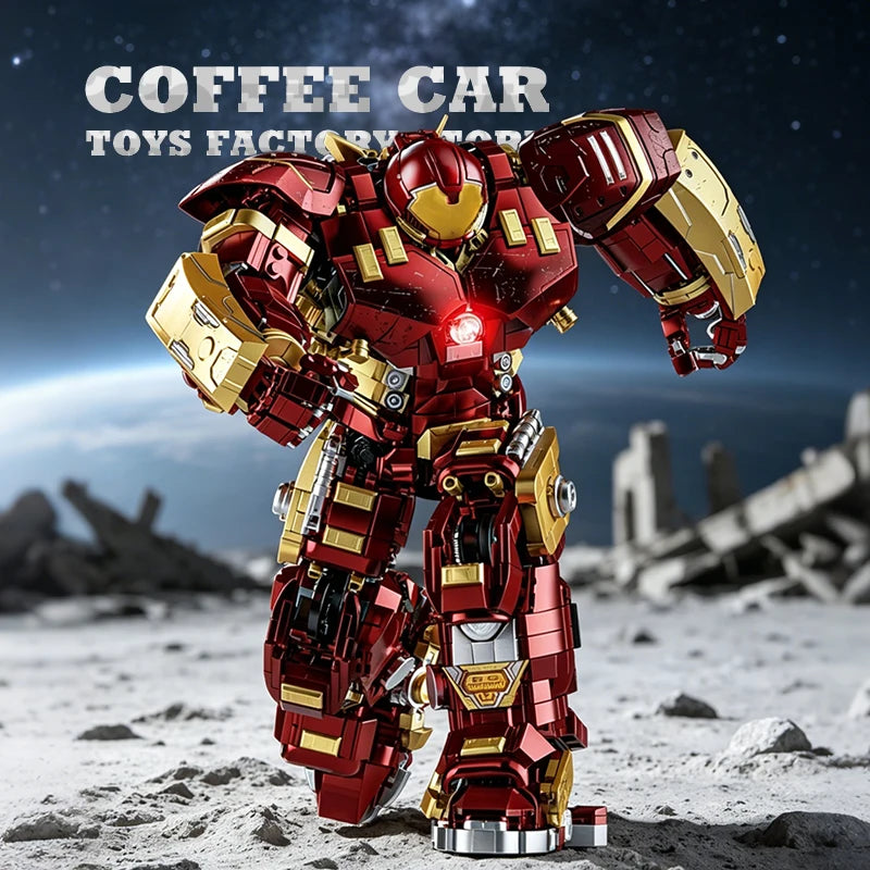 Mecha Iron Robot Bricks MOC Set Mechanical Hero Warrior Building Blocks Assembly Toys  Creative Action Figure Model Friend Gifts