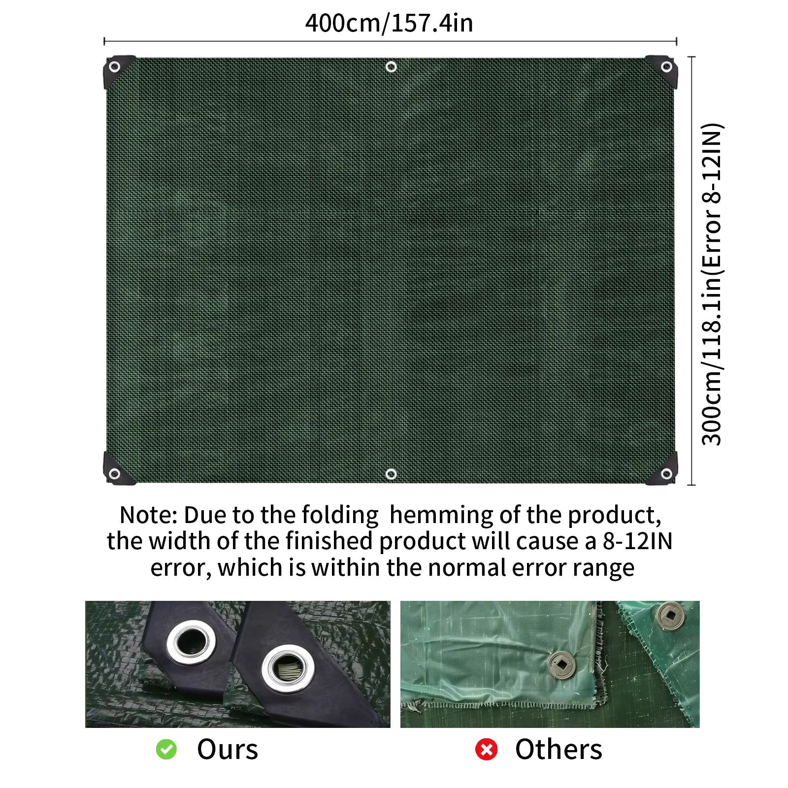 5x4m 4x3m 3x3m Large Waterproof Tarp Camping Tent Outdoor Shade Sail Ultralight Garden Canopy Awning Tourist Beach Sun Shelter