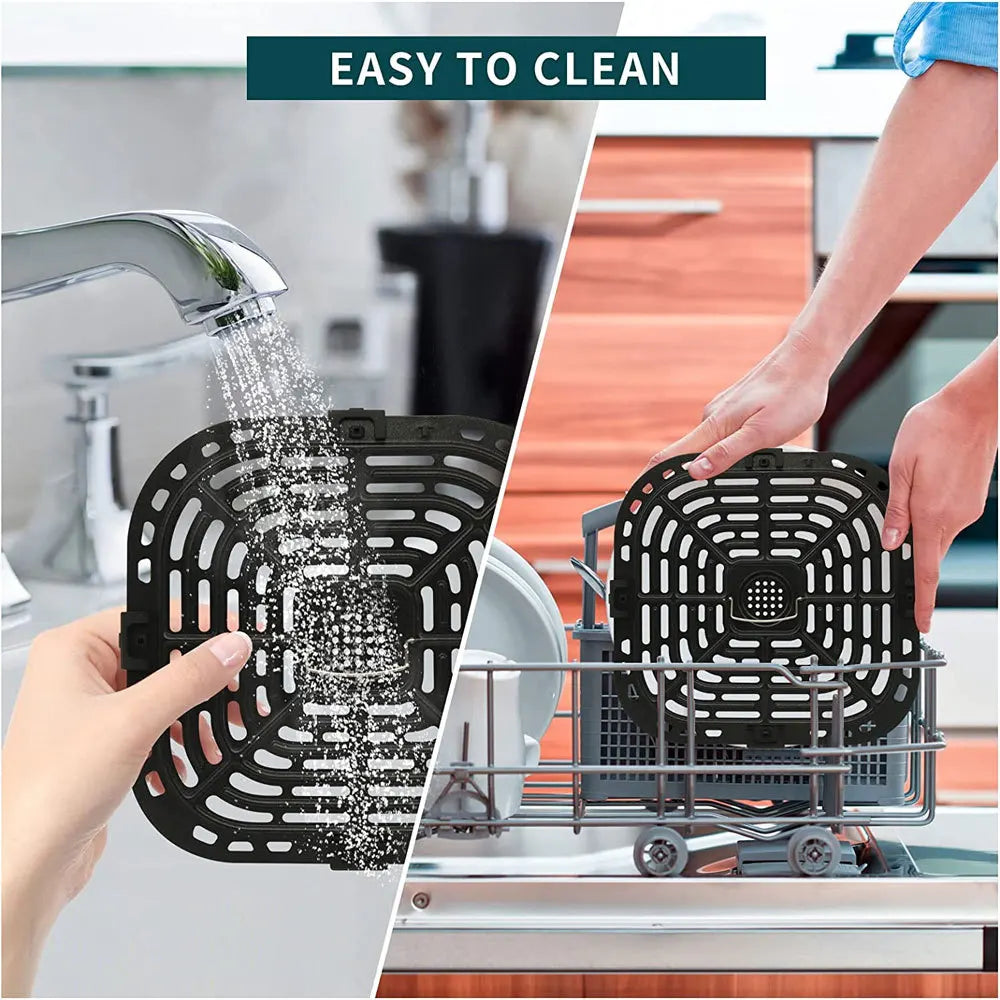 Air Fryer Basket Replacement Grill Air Pan for Power Dash Parts Crisper Plate Non-Stick Fry Pan Kitchen Airfryer Accessories