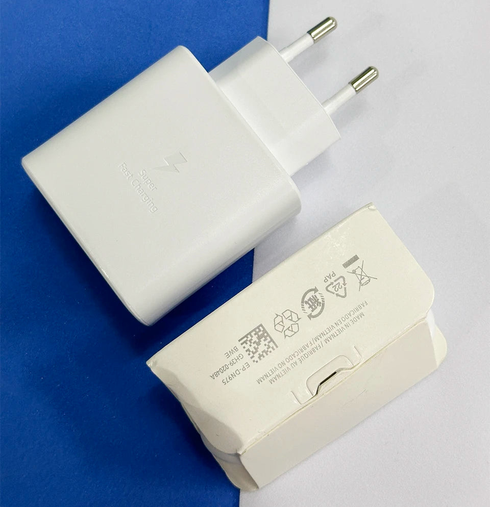 45w Samsung Charger Usb Type C Pd 45 W Super Fast Charging 2.0 Chargeur Cable Galaxy S24 S23+ S22 S21 Ultra Note 20 10 Tab S9