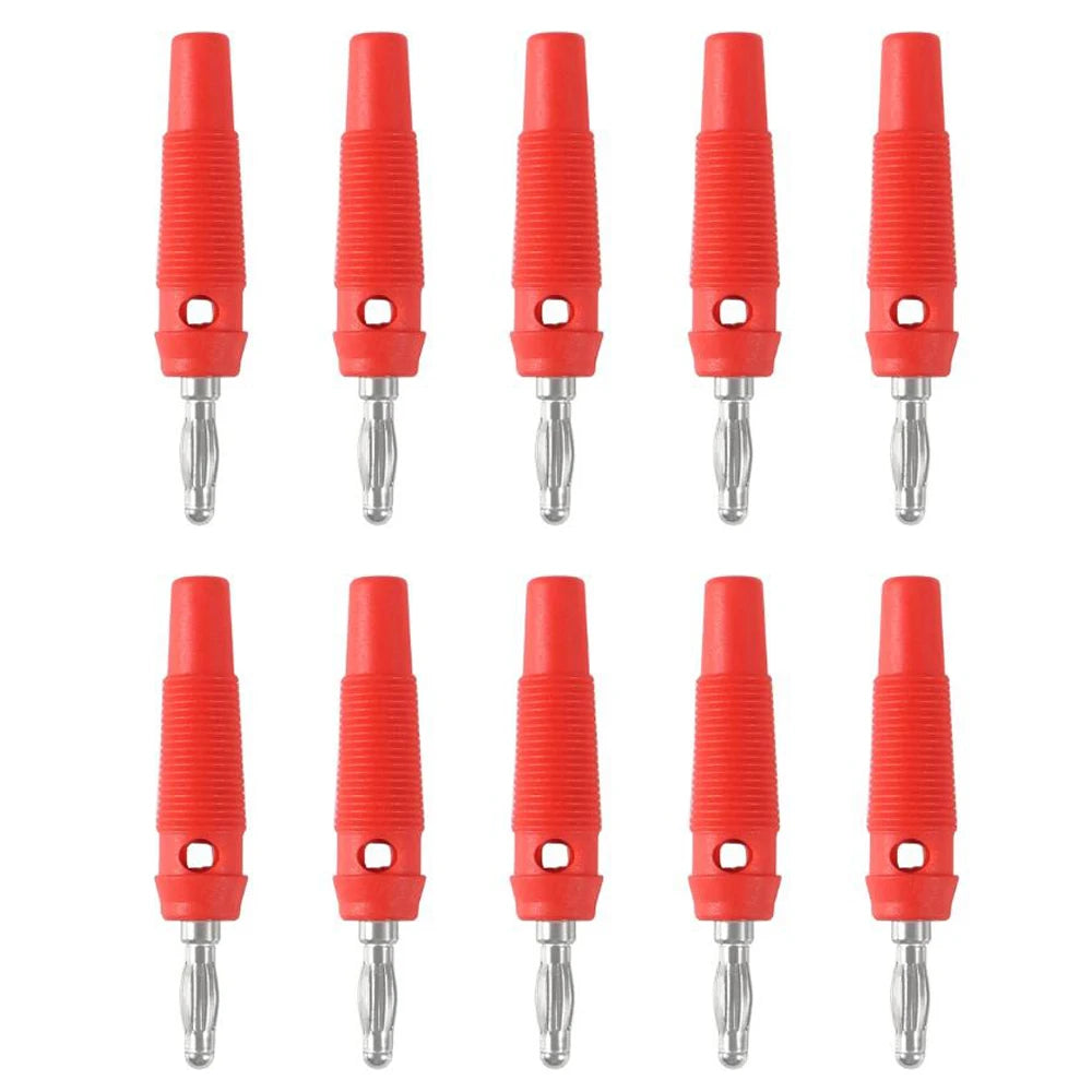 10pcs 5pairs 4mm Banana Plugs 32A High Current Screw Type Banana Plug Male Connectors Adapters