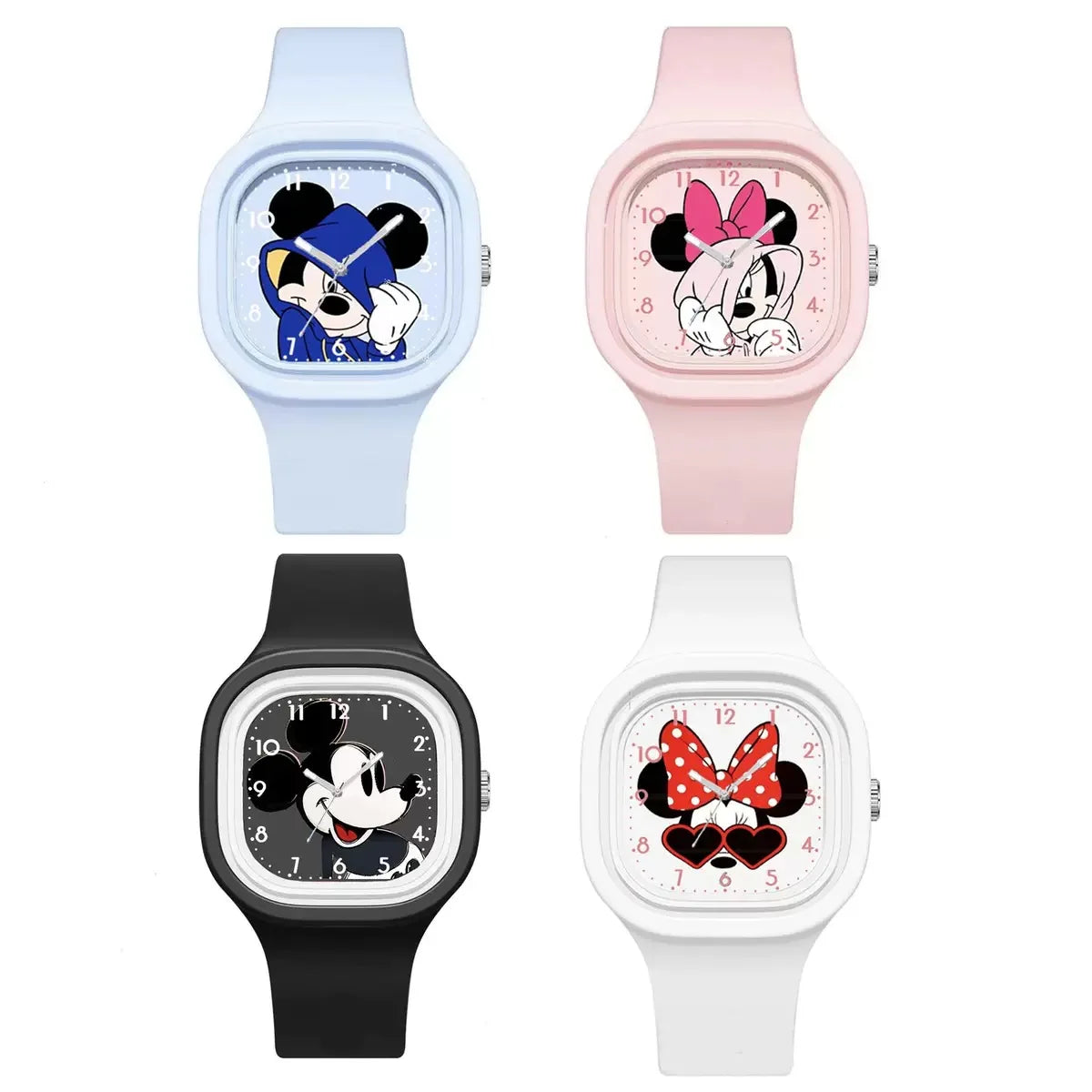 Mickey Minnie Mouse Children Watches Kids Boy Girl Cute Anime Cartoon Primary School Student Fashion Watch Birthday Gift