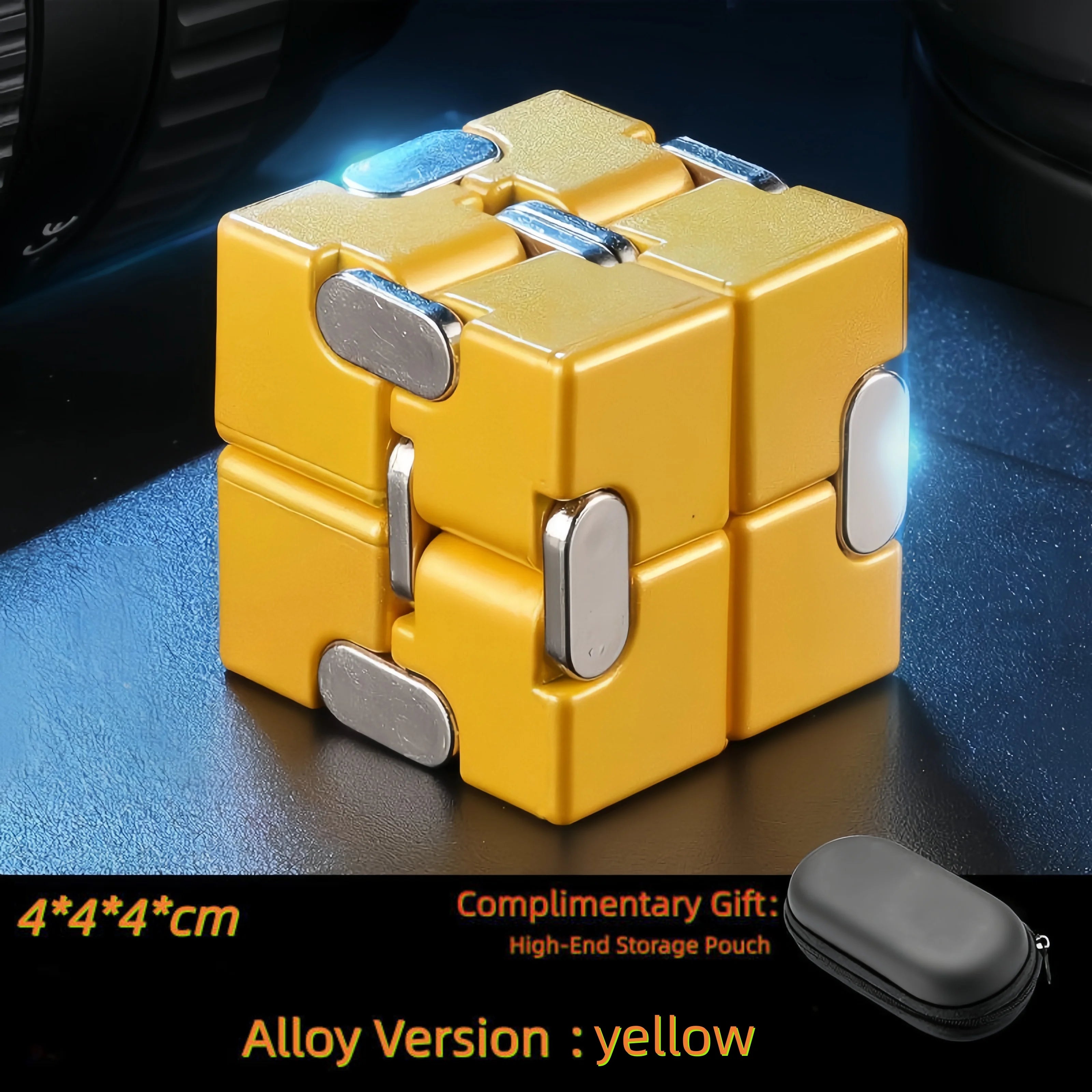 Alloy&Plastic Infinity Cube Fidget Toy Ultra-Durable Sensory Stress Reliever for Adults & Kids Anxiety Relief Gift