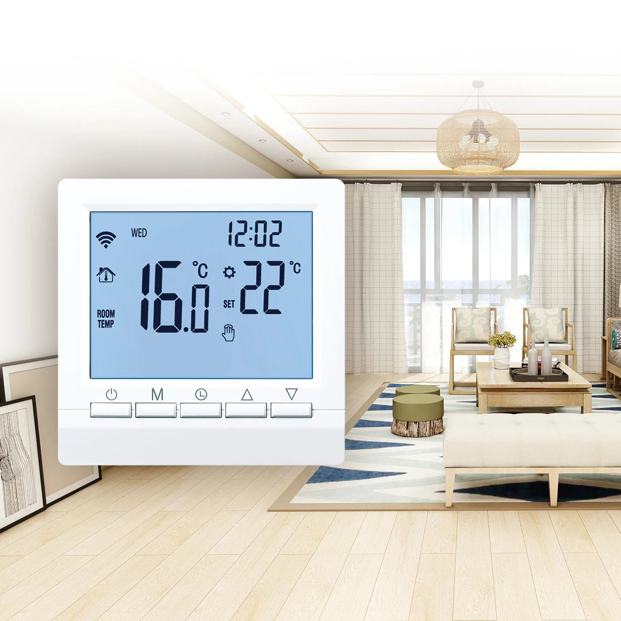 Take control of your home’s warmth with this digital thermostat—battery-powered and programmable for precise heating temperature management with your gas boiler!