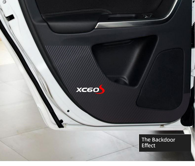 Volvo XC60 Carbon Fiber Interior Car Door Kick Protection Pad