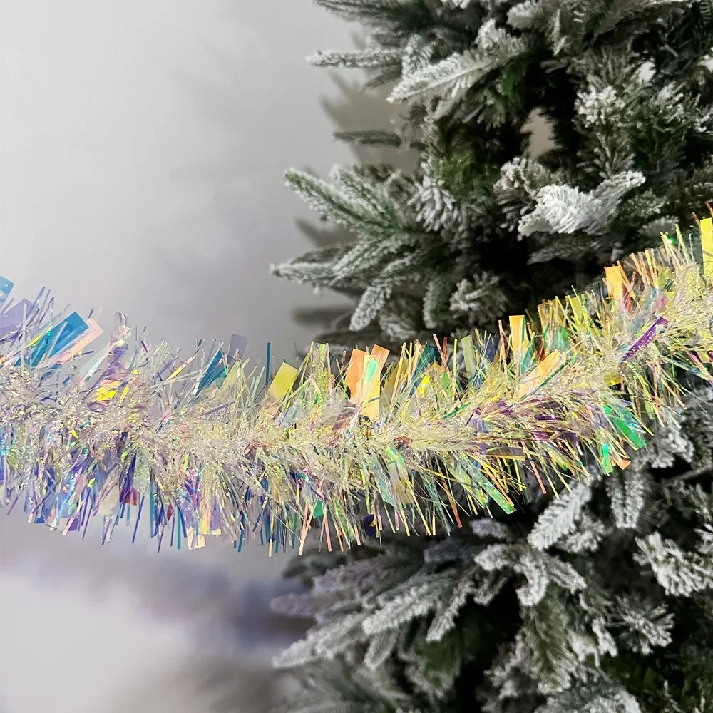 Multicolor Drizzle Garland Encryption PET Metallic Foil Fringe Thickening Background Ornament Tassel String Party Supplies