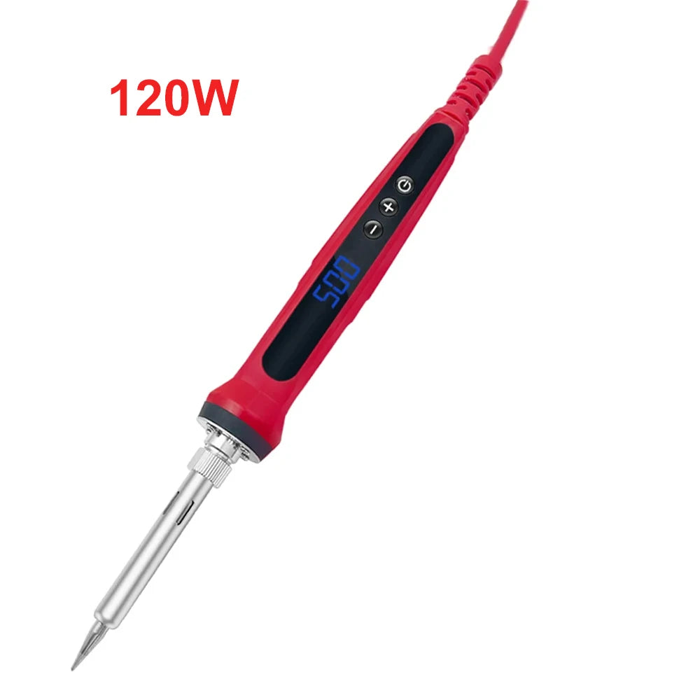 Tackle your projects with precision using this 80W soldering iron kit—featuring adjustable temperature control and an LCD display for easy, accurate welding!