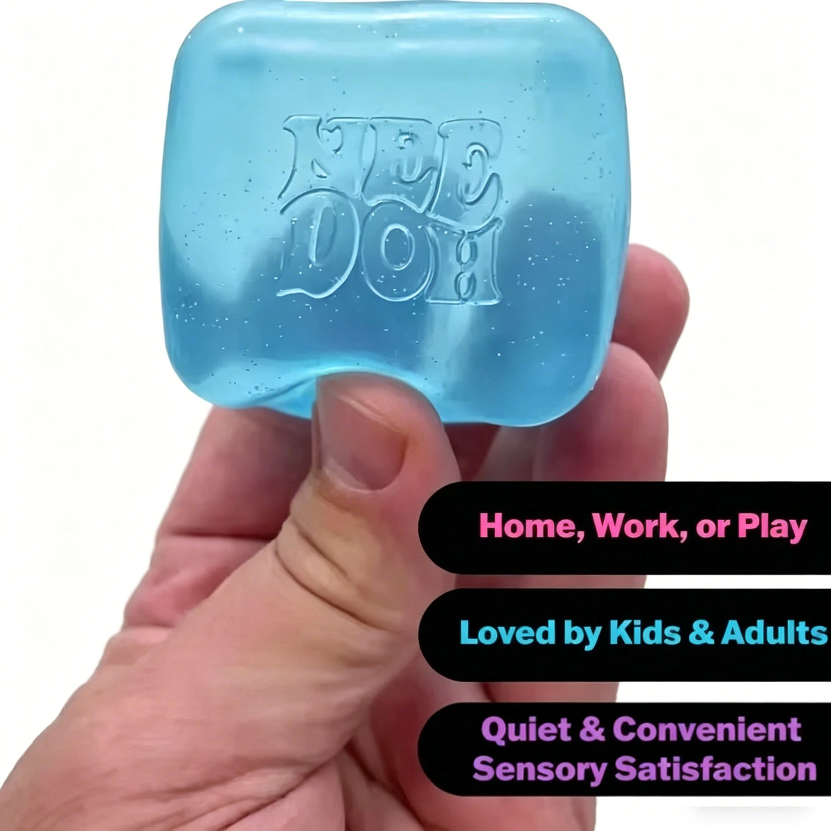 Schylling Nee Doh Nice Cube & Glitter Cube Sensory Fidget Toy Stress Relief Desktop Decor Relax Blind Box Gift