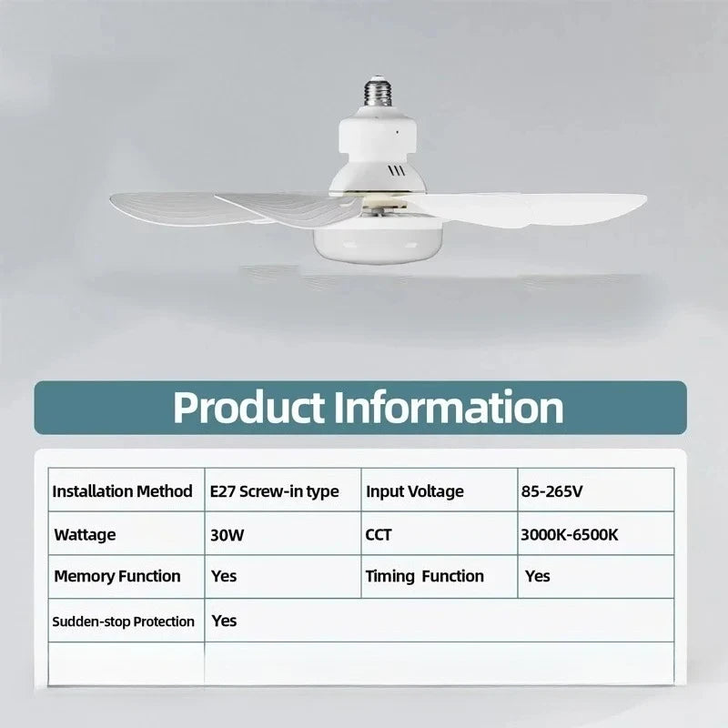 LED Ceiling Fan Light with Remote