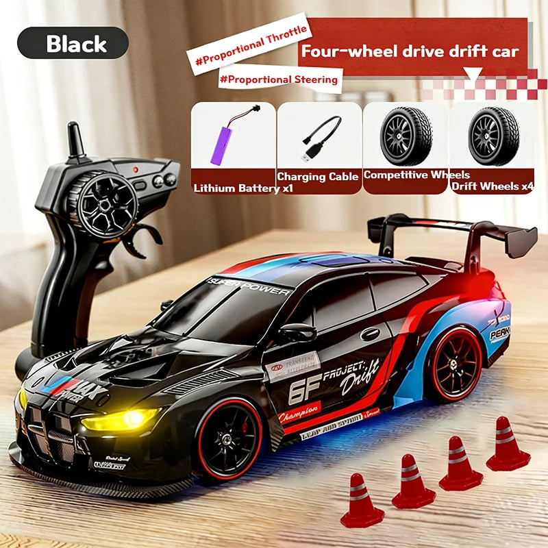 4WD remote drifting car with full proportional control - 2.4G high-speed drifting racing car - children's racing toy - gift item