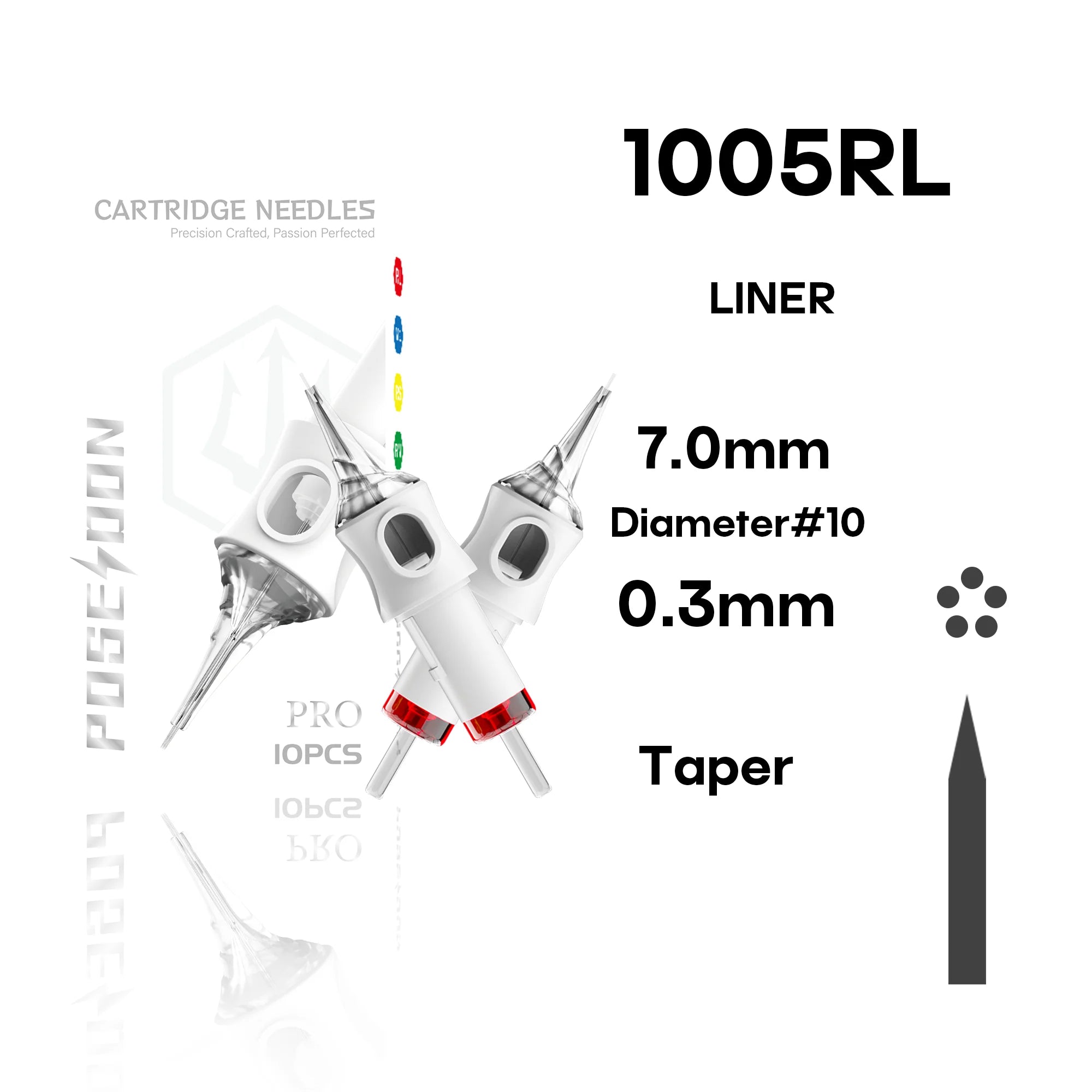 10Pcs POSEIDON V6 PRO MAX Tattoo Needles Disposable Safty Permanent Makeup Tattoo Cartridge Needles For Tattoo Machine