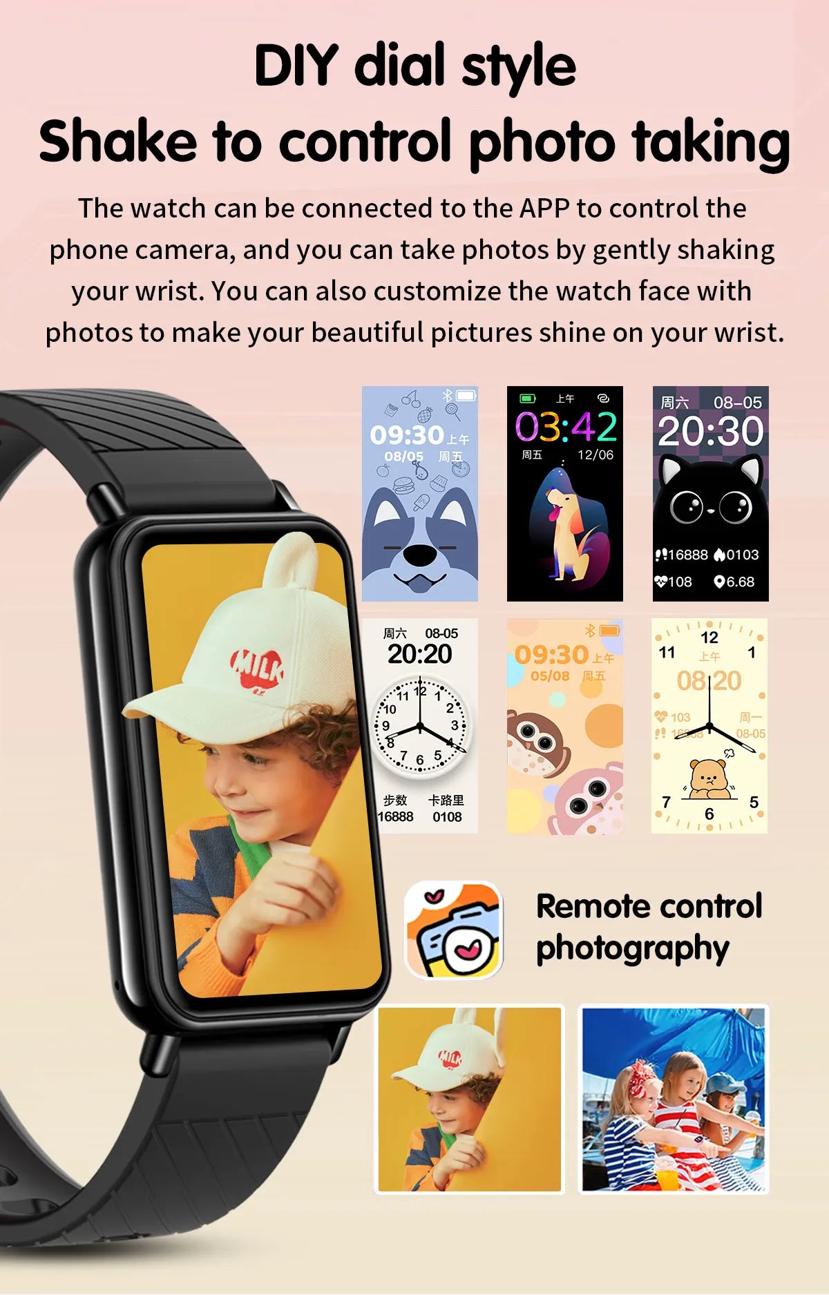 Keep your little ones entertained and organized with this smart watch for kids—featuring educational games, camera control, calculator, alarm, and activity tracker!