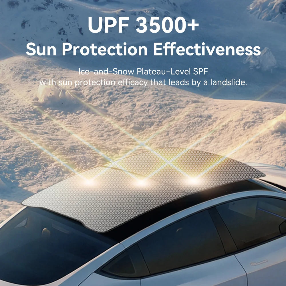 YZ For Tesla Model 3 Y Highland Juniper 2025-2026 Sun Shades Black Roof Graphene Honeycomb Sunshade Car Rear Front Sunroof Glass