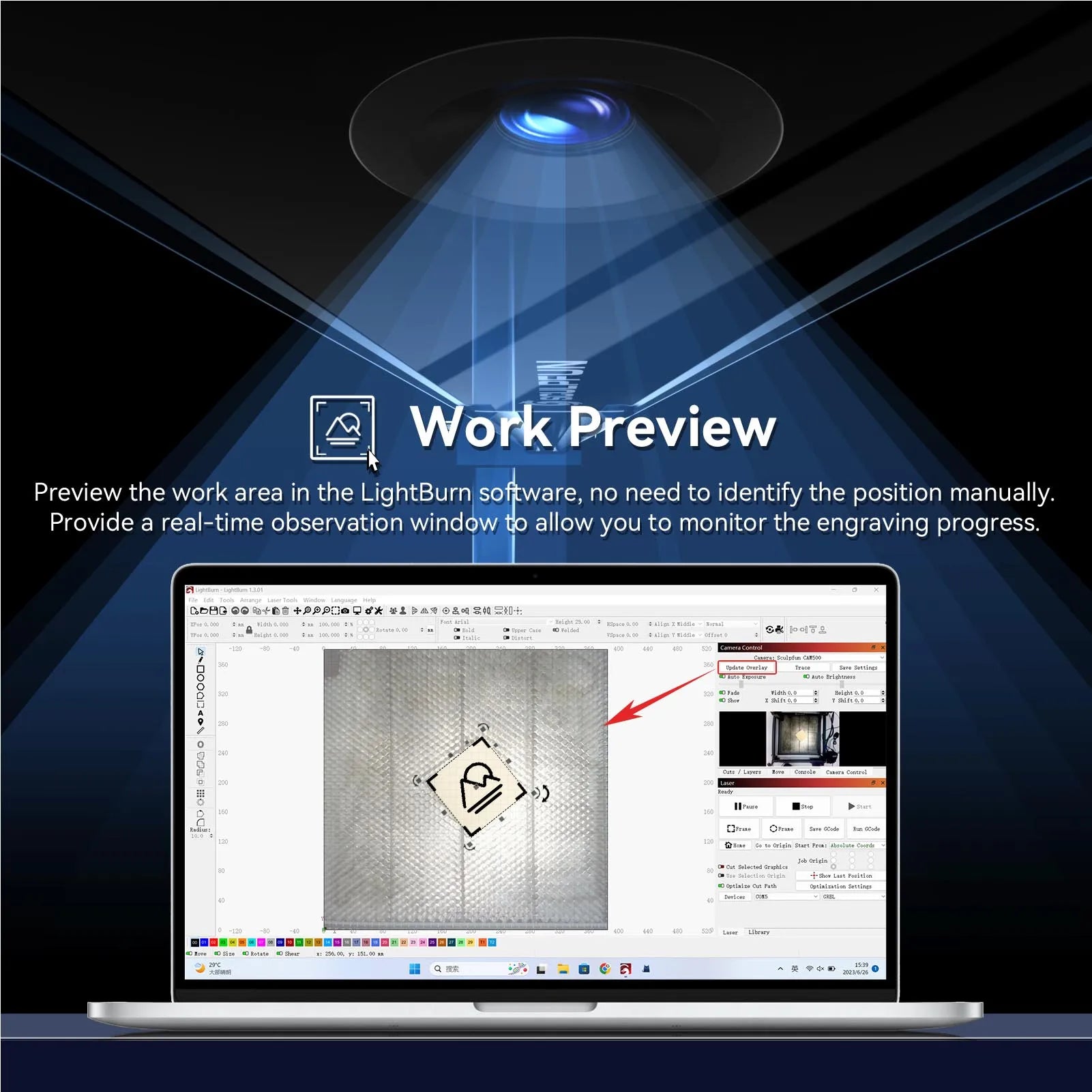 SCULPFUN CAM500 Camera 5MP Pixel 120° Wide-angle Lens