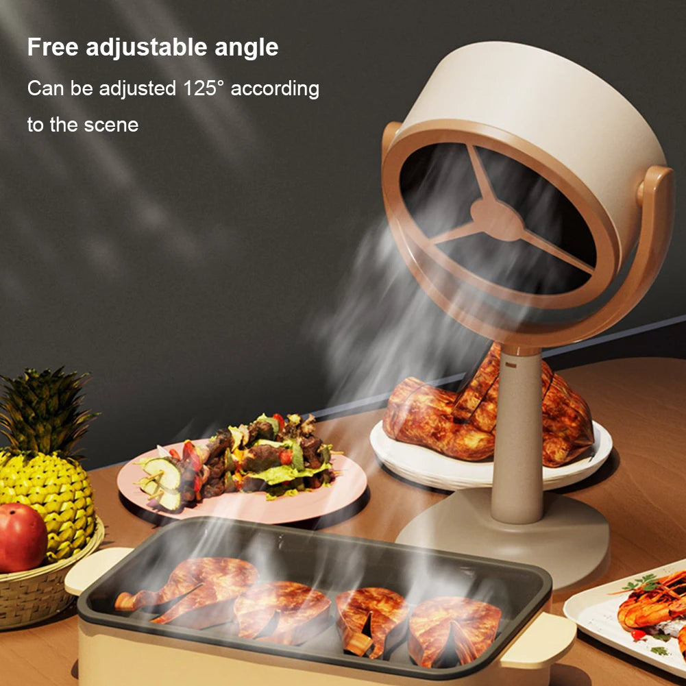 USB Desktop Range Hoods Portable Exhaust Fan Adjustable Angle Small Kitchen Hood Extractor Barbecue Large Suction Cooker Hood