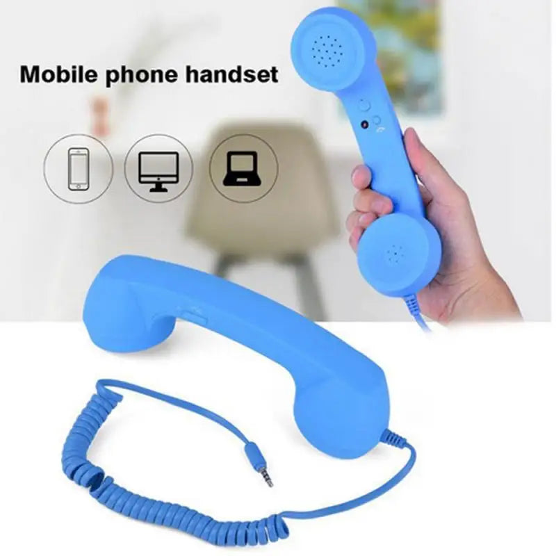 Enjoy classic style and clear conversations with this retro mobile phone handset microphone headset—combining vintage looks with modern functionality!