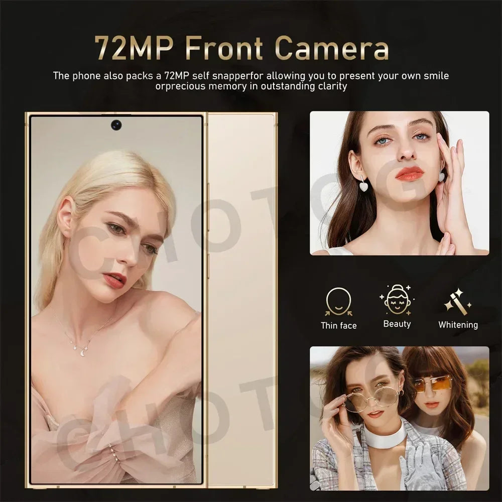 2025 New SMS25 Ultra Case for 7.3inch HD Smartphone 4G 5G Dual Card Android 14 Global Version 7800mAh Battery 108MP