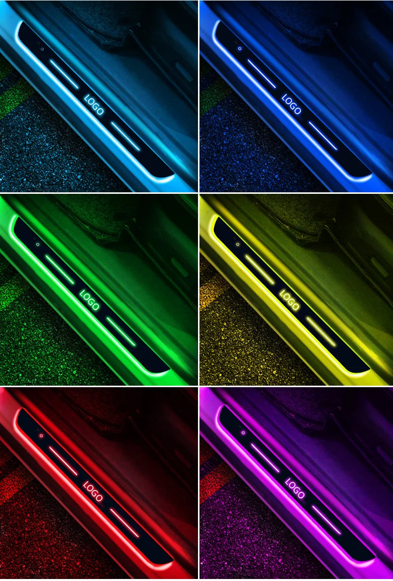 Customized For BYD Atto 3 EV yuan song han 2022 2023 Car Welcome Door illuminated Sill Light Logo Lamp LED Car Pedal Decoration