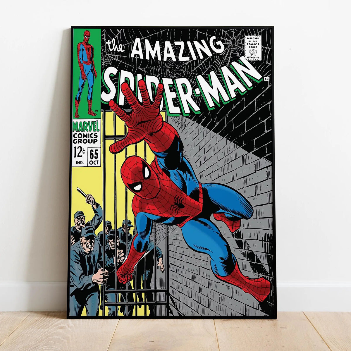 Spider Man Comic Book Covers Poster, Comics Print, Wall Art, Gift for Animation Fans