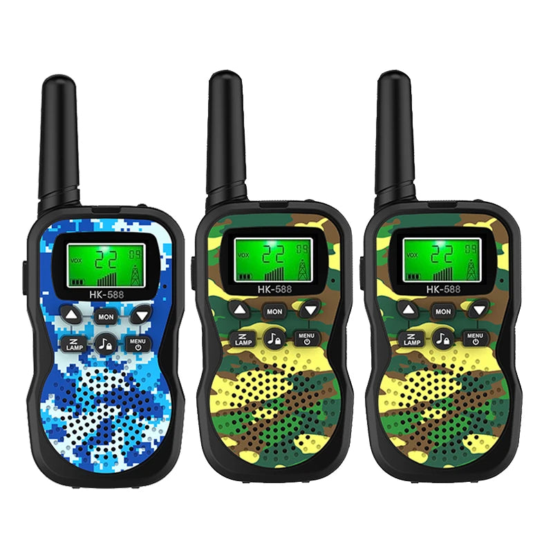 3 PCS Kids Walkie Talkie, 3KM Long Range Wireless Intercom, Parent-Child Interaction Toy, Gift for Children (Batteries Required)