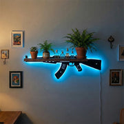 Crystal Display Shelf for Wall,Wall-mounted Silhouette LED Storage Shelf, E-sports Room & Home Decor Storage Rack
