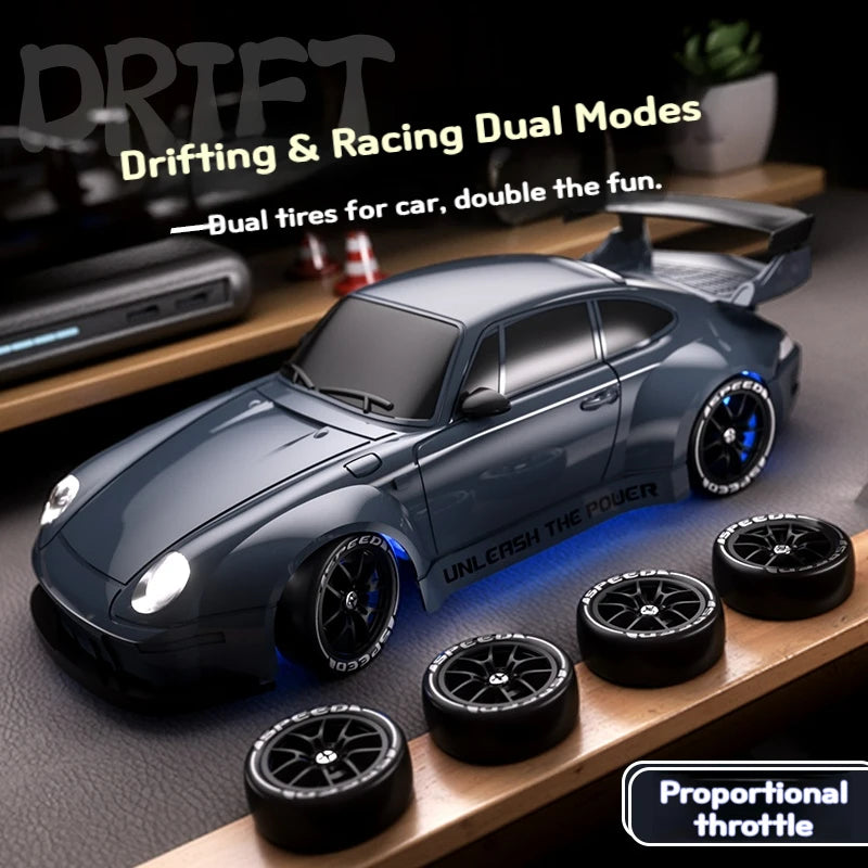 4WD remote drifting car with full proportional control - 2.4G high-speed drifting racing car - children's racing toy - gift item