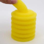 Fish Tank Sponge Universal Reusable Simple Operation Round Yellow Aquarium Filter Foam Filter Sponge Avoid Blockages