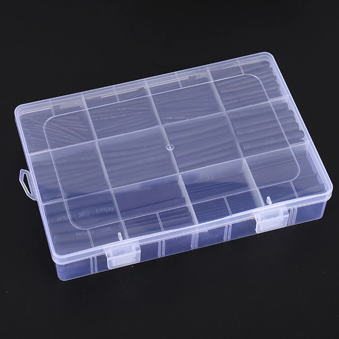 Protect your wiring with this black heat shrink tube kit—thermoresistant tubing ideal for wire wrapping, electrical connections, and cable insulation!