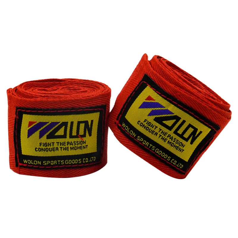 2PCS 1.5/2/3/5M Cotton Boxing Bandage Sports Strap Sanda Kick Boxing MMA Hand Gloves Protector Belt Boxing Sports Wraps Bandage