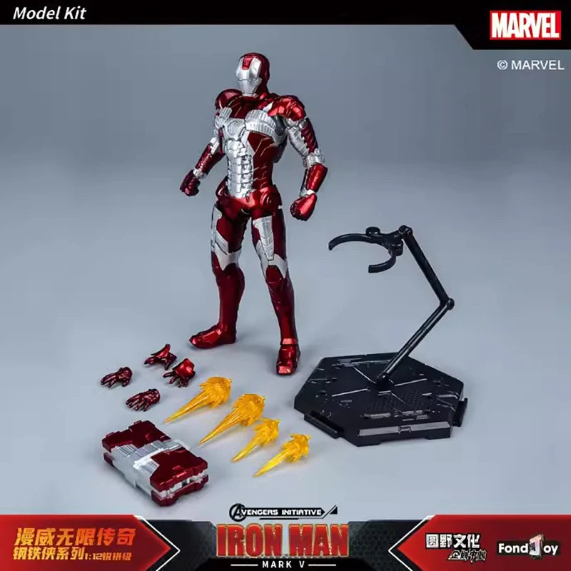 Fondjoy Action Figures Marvel IronMan MK3 Assemble Toys Model 1/12 Scale ABS Material Table Ornaments Boy Birthday Gifts Toys