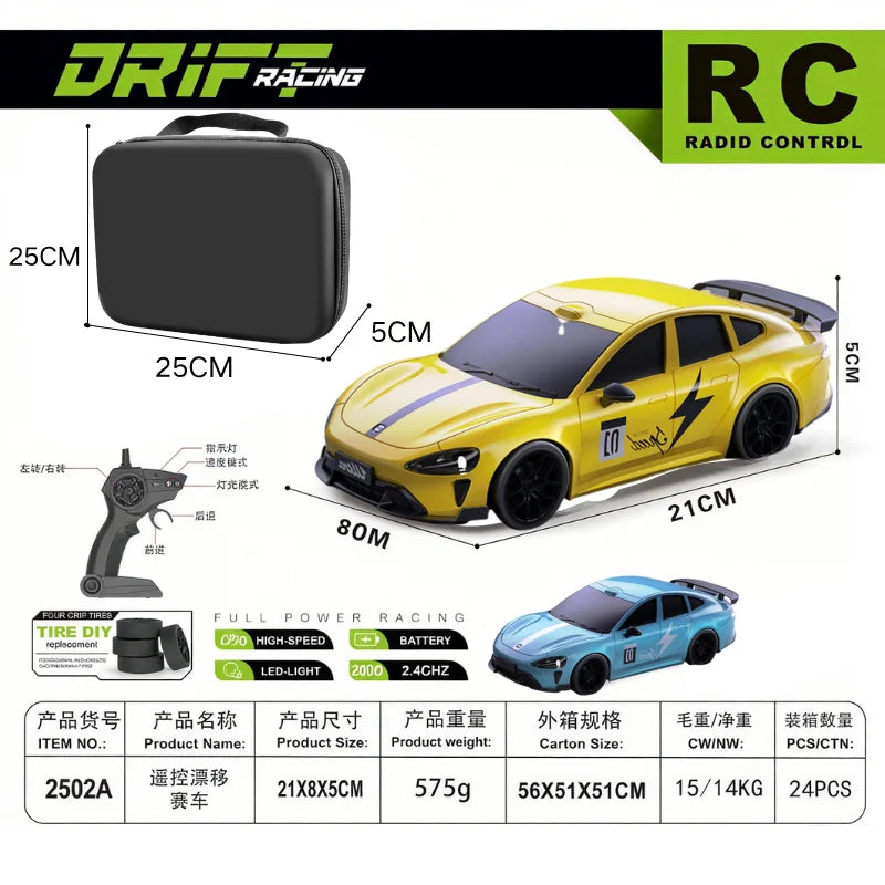 2026 New, Limited Edition Rc Drift GT3 RS 911 mi SU7 1:24 Drift Racing Car, Kids Gift with High Speed Remote Control