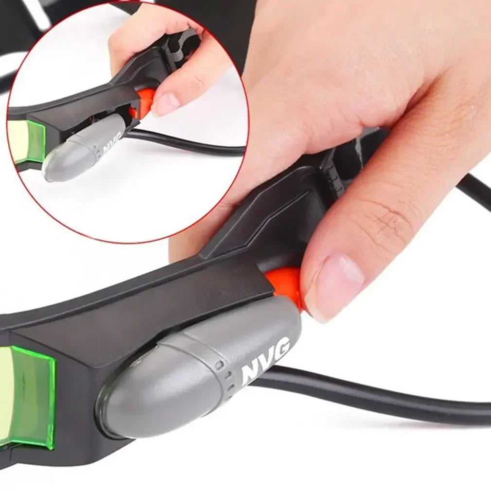 New Adjustable LED Night Vision Glass Motorcycle Racing Universal Goggles Hunting Glasses with Flip Light Windproof