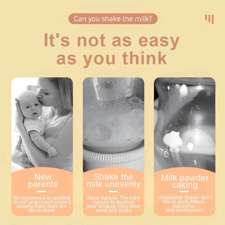 Mix up your baby’s milk on the go with this portable USB rechargeable baby bottle shaker—fast, convenient, and mess-free feeding!