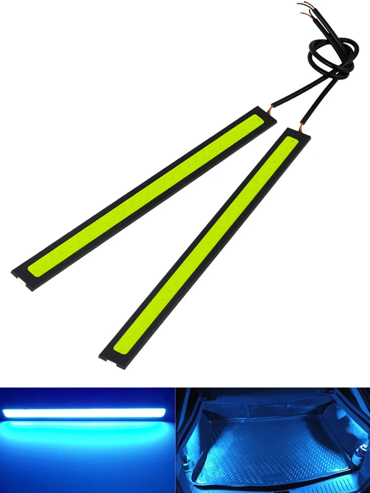 2 PCS 17CM DRL LED COB Bulb Daytime Running Light Universal Waterproof 12V 7000K White Trucks Car Working Styling Bar Lamp