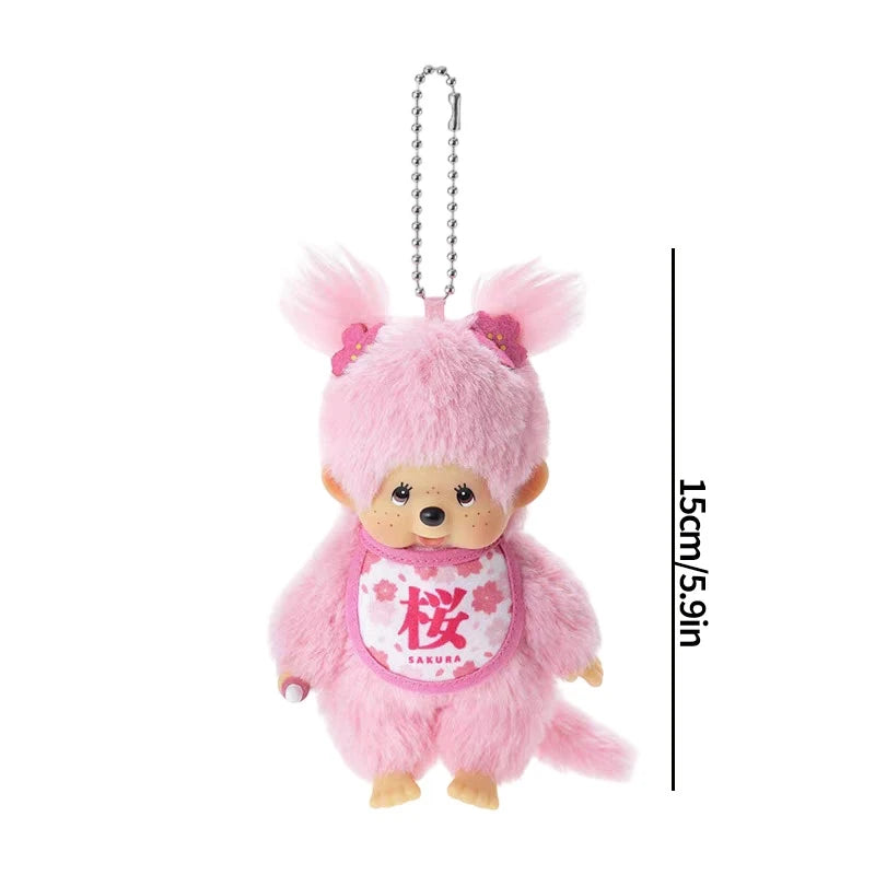 Monchhichi Plush Keychain Kawaii Monchichi Pendant Backpack Charms Cartoon Monchich Keyring Party Favor Gifts 키티 몬치치 モンチッチ