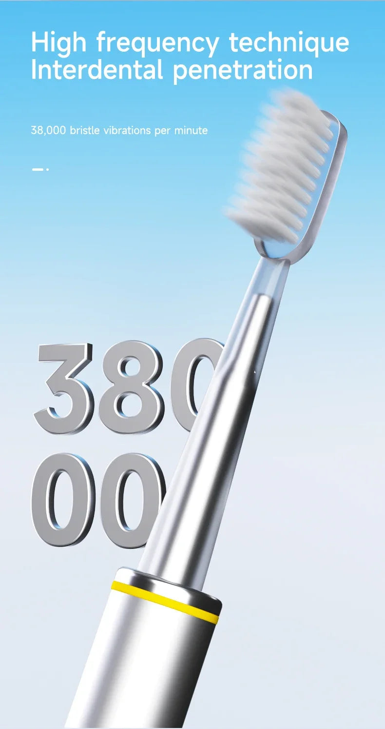 Experience precise cleaning with this electric toothbrush featuring a slim, specially designed brush head for gentle and effective oral care!
