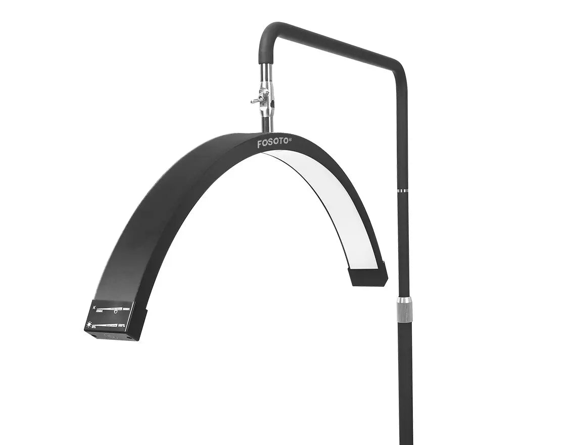 FOSOTO Photograph Led Lash Ring Light Half-Moon Light Floor Stand Eyelash Tattoo Beauty Salon Photography Live Streaming